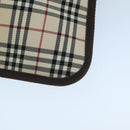 BURBERRY Nova Check Clutch Bag Canvas Beige Auth ti2483-10