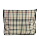 BURBERRY Nova Check Clutch Bag Canvas Beige Auth ti2483-3