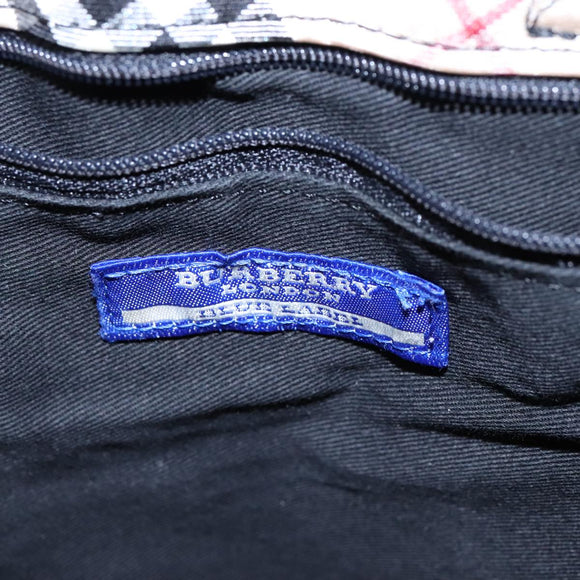 BURBERRY Blue Label Nova Check Tote Bag Canvas Black Beige Auth ti2485
