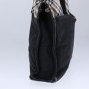 BURBERRY Blue Label Nova Check Tote Bag Canvas Black Beige Auth ti2485-3