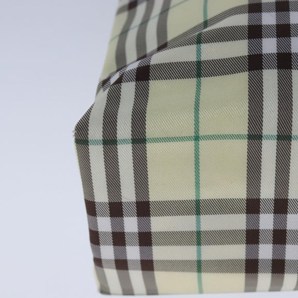 BURBERRY Nova Check Hand Bag Nylon Yellow Auth ti2489