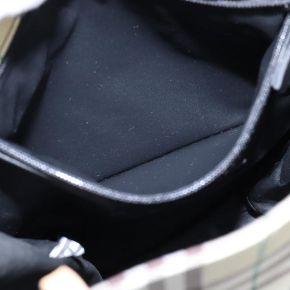 BURBERRY Nova Check Hand Bag Nylon Yellow Auth ti2489