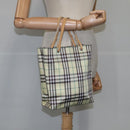 BURBERRY Nova Check Hand Bag Nylon Yellow Auth ti2489-19