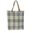 BURBERRY Nova Check Hand Bag Nylon Yellow Auth ti2489-2