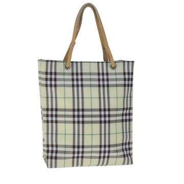 BURBERRY Nova Check Hand Bag Nylon Yellow Auth ti2489 - 0