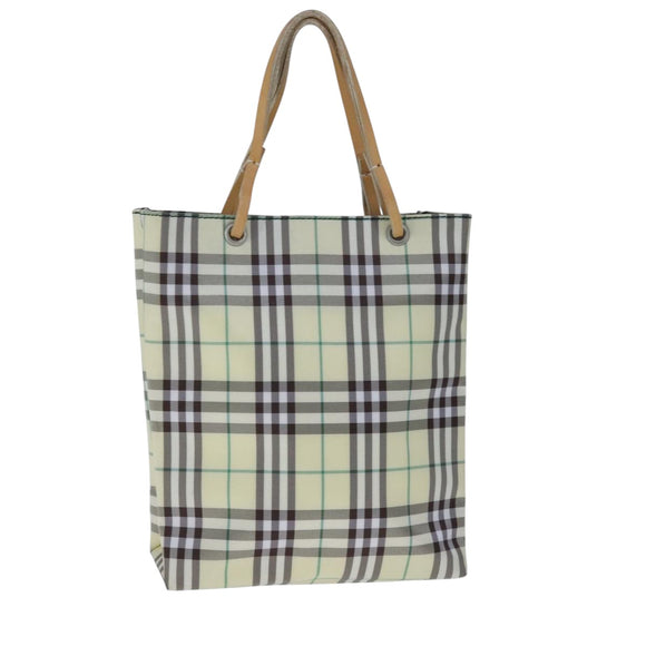 BURBERRY Nova Check Hand Bag Nylon Yellow Auth ti2489