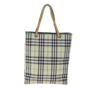 BURBERRY Nova Check Hand Bag Nylon Yellow Auth ti2489-3