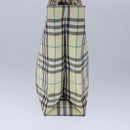 BURBERRY Nova Check Hand Bag Nylon Yellow Auth ti2489-4