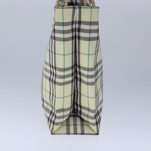 BURBERRY Nova Check Hand Bag Nylon Yellow Auth ti2489