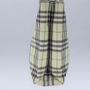 BURBERRY Nova Check Hand Bag Nylon Yellow Auth ti2489-5