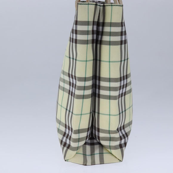 BURBERRY Nova Check Hand Bag Nylon Yellow Auth ti2489