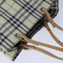 BURBERRY Nova Check Hand Bag Nylon Yellow Auth ti2489-6