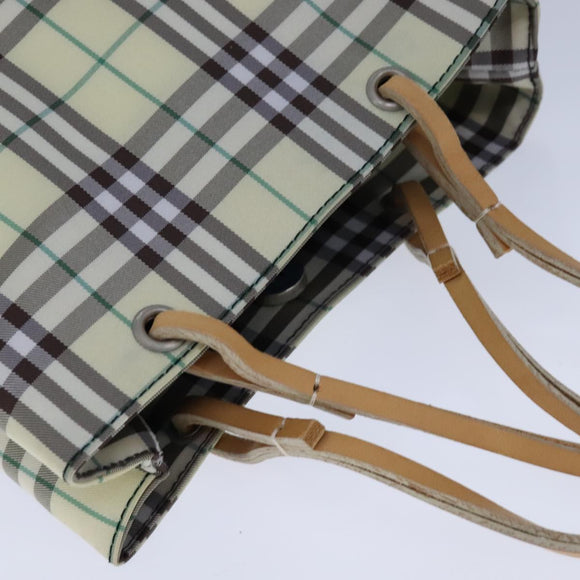 BURBERRY Nova Check Hand Bag Nylon Yellow Auth ti2489