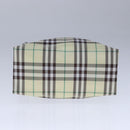 BURBERRY Nova Check Hand Bag Nylon Yellow Auth ti2489-9