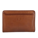 Burberrys Clutch Bag Leather Brown Gold Auth ti2493-13