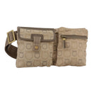 Salvatore Ferragamo Waist bag Canvas Beige Auth ti2497-1