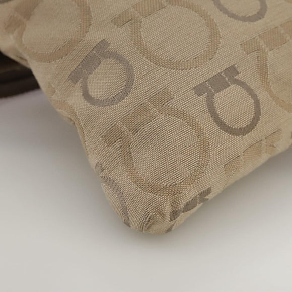 Salvatore Ferragamo Waist bag Canvas Beige Auth ti2497