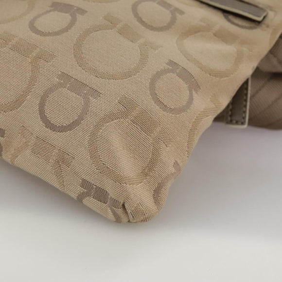 Salvatore Ferragamo Waist bag Canvas Beige Auth ti2497