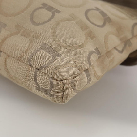 Salvatore Ferragamo Waist bag Canvas Beige Auth ti2497