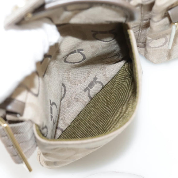 Salvatore Ferragamo Waist bag Canvas Beige Auth ti2497