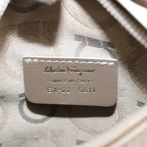 Salvatore Ferragamo Waist bag Canvas Beige Auth ti2497