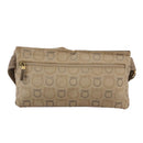 Salvatore Ferragamo Waist bag Canvas Beige Auth ti2497-1