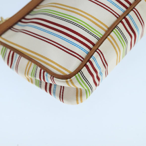 BALLY Accessory Pouch Nylon White Auth ti2505