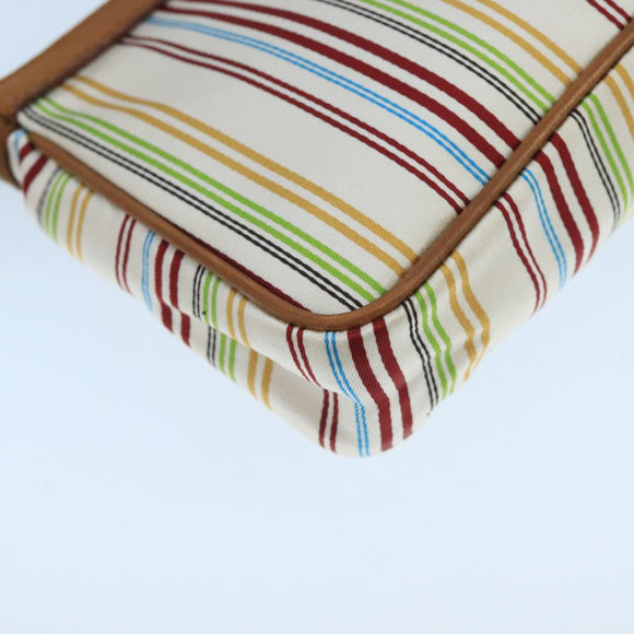 BALLY Accessory Pouch Nylon White Auth ti2505