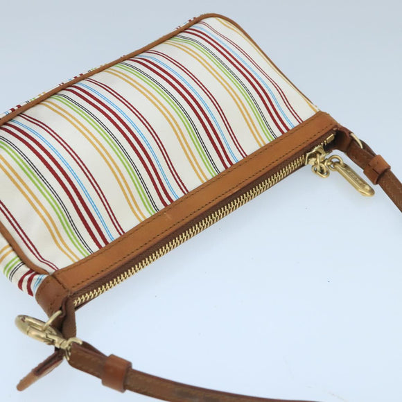 BALLY Accessory Pouch Nylon White Auth ti2505