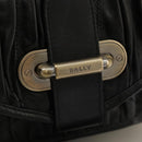 BALLY Shoulder Bag Leather Black Auth ti2506-10
