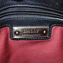 BALLY Shoulder Bag Leather Black Auth ti2506-15