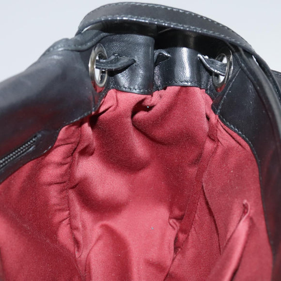 BALLY Shoulder Bag Leather Black Auth ti2506