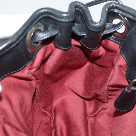 BALLY Shoulder Bag Leather Black Auth ti2506