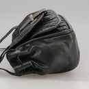 BALLY Shoulder Bag Leather Black Auth ti2506-4