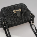 BALLY Shoulder Bag Leather Black Auth ti2506-6