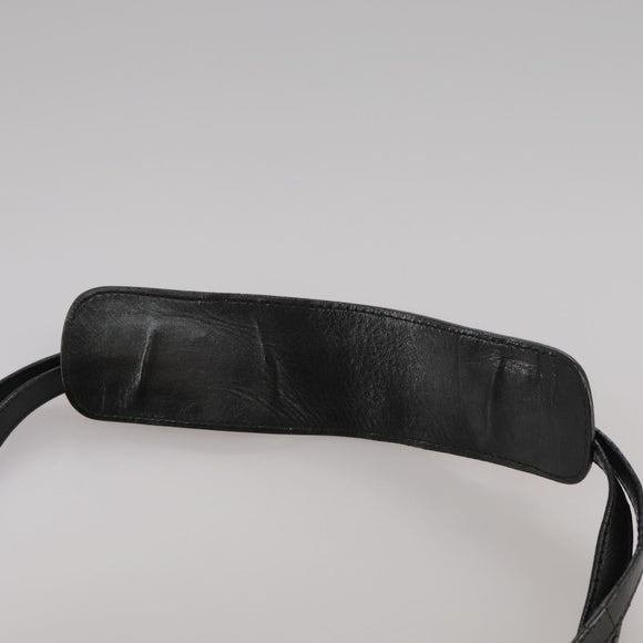 BALLY Shoulder Bag Leather Black Auth ti2506