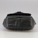 BALLY Shoulder Bag Leather Black Auth ti2506-9