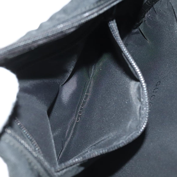 GUCCI GG Canvas Clutch Bag Leather 3Set Black Auth ti2507