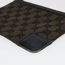 GUCCI GG Canvas Clutch Bag Leather 3Set Black Auth ti2507-16