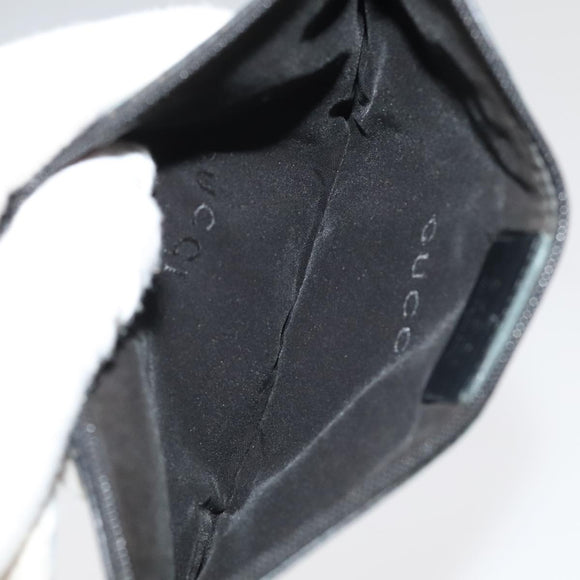 GUCCI GG Canvas Clutch Bag Leather 3Set Black Auth ti2507