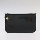 GUCCI GG Canvas Clutch Bag Leather 3Set Black Auth ti2507-18