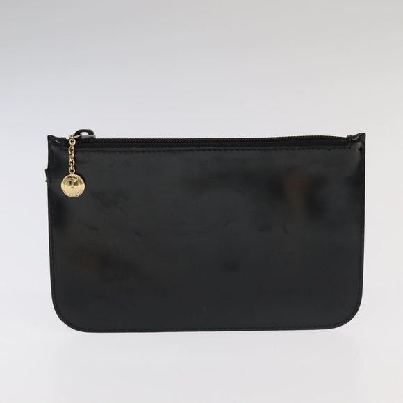 GUCCI GG Canvas Clutch Bag Leather 3 Set Black Auth ti2507