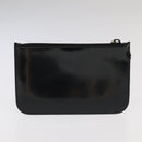 GUCCI GG Canvas Clutch Bag Leather 3Set Black Auth ti2507-19