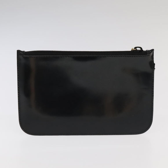 GUCCI GG Canvas Clutch Bag Leather 3 Set Black Auth ti2507