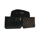 GUCCI GG Canvas Clutch Bag Leather 3Set Black Auth ti2507-1