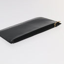 GUCCI GG Canvas Clutch Bag Leather 3Set Black Auth ti2507-21