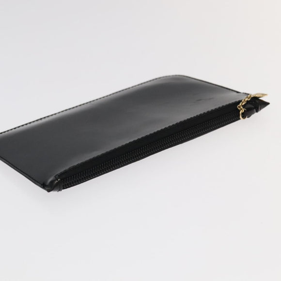 GUCCI GG Canvas Clutch Bag Leather 3Set Black Auth ti2507