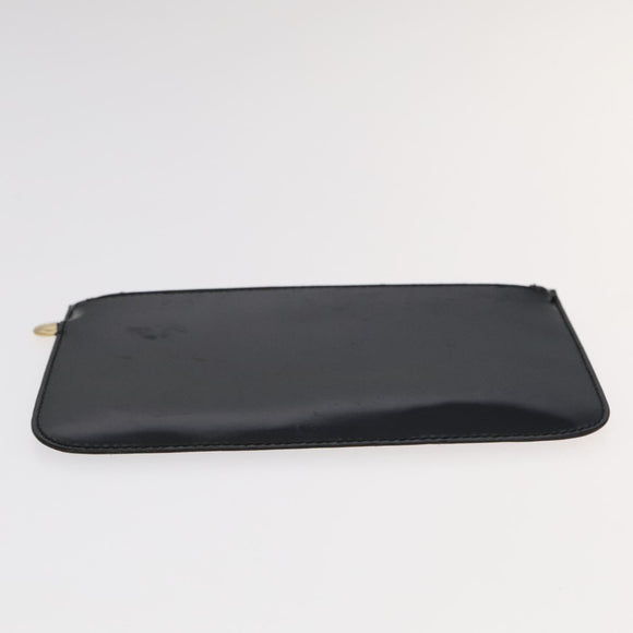 GUCCI GG Canvas Clutch Bag Leather 3Set Black Auth ti2507
