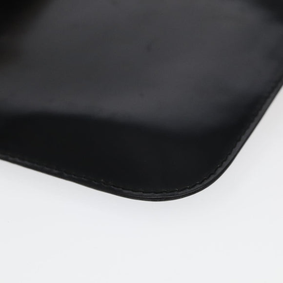 GUCCI GG Canvas Clutch Bag Leather 3Set Black Auth ti2507