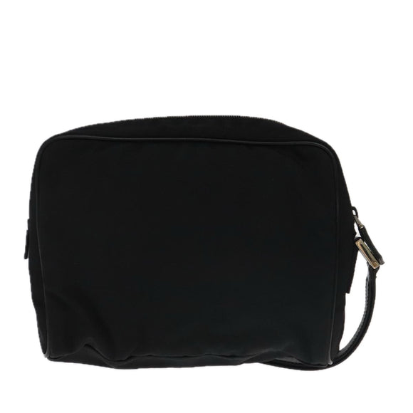 GUCCI GG Canvas Clutch Bag Leather 3Set Black Auth ti2507